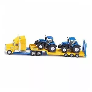 Siku 1805, Lorry with New Holland Tractors, 1:87, Metal/Plastic, Yellow/Blue, - Picture 1 of 8