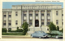 1954 Ashland County Courthouse,OH Court House Ohio Ashland News Co. Postcard