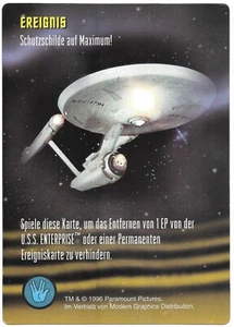 GERMAN Star Trek The Card Game Fleer Oversized Promo Schutzschilde auf Maximum! - Picture 1 of 2