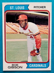 1974 Topps #350 Bob Gibson St. Louis Cardinals HOF Baseballkarte fast neuwertig - Bild 1 von 2