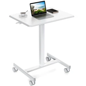 Standing Desk Adjustable Height, Rolling Desk, Small Study Desk, Mobile Table - Picture 1 of 13