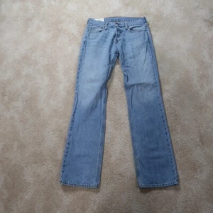 Hollister Classic Straight Leg jeans Men's 30x34 Blue Denim Button Fly - Picture 1 of 11