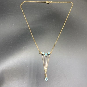 Vintage 9ct Gold Art Deco Necklace - Picture 1 of 12