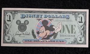 1988 Serie 1 $ Disney One Dollar Schein Mickey Mouse Walt World Land CRISP UNC - Bild 1 von 2