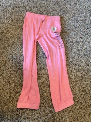 Calça de moletom Hurley infantil meninas rosa ultra macia logotipo cintura elástica tamanho 6X nova sem etiquetas - Imagem 1 de 4