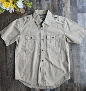 Y2K GAP Large Button Up Shirt Mens L Khaki Authentic Shirt NWOT 100% Cotton - Picture 1 of 14