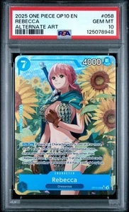 Rebecca OP10-058 - One Piece Royal Blood Alt Art - PSA 10 - Picture 1 of 2