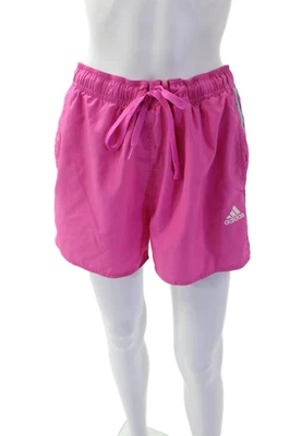 Adidas Womens Pocketed Side Striped Detail Lined Athletic Shorts Pink Size L - Image 1 of 4