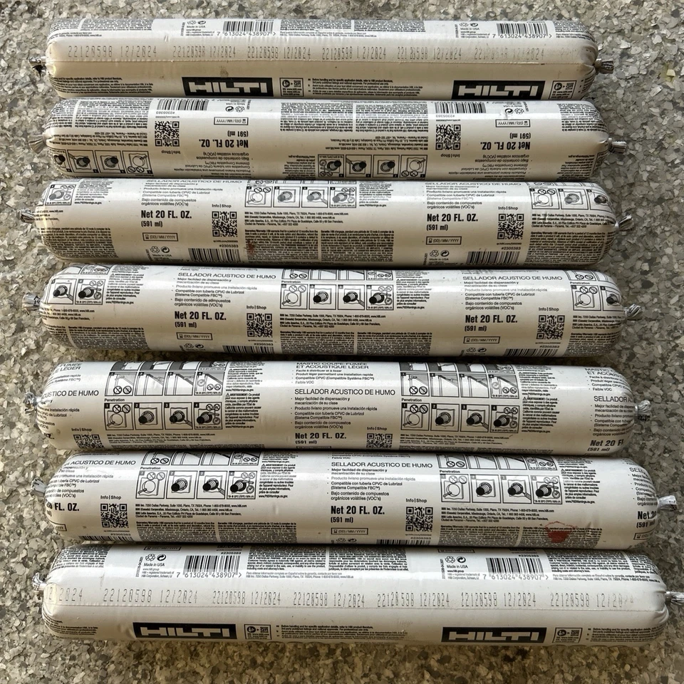 Hilti CS-S SA Light Smoke & Acoustic Lightweight Sealant Sausage 20 oz Set of 7 - Image 1 of 1