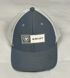 ARIAT Trucker Hat 110 ONE TEN Mesh Snapback Ball Cap OSFM Adjustable Blue - Picture 1 of 7