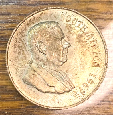 1967 South Africa 1 Silver Rand Nice Original Choice BU KM-72.1 CHRC - Image 1 of 2