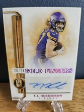 2023 Panini Gold Standard T.J. Hockenson Gold Fingers Auto 20/24 Vikings #GF-TJ