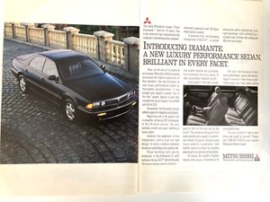 1991 Mitsubishi Diamante LS Two Page Print Ad - Picture 1 of 3
