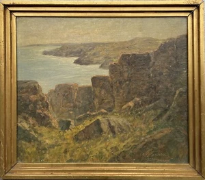 Impressionist Axel Hansen Felsige Küste Guthjem Ostseeinsel Bornholm  - Bild 1 von 12