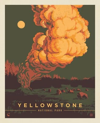 Yellowstone Quilt Panel Legends of National Parks Digitally Printed 36x43 - Image 1 of 4