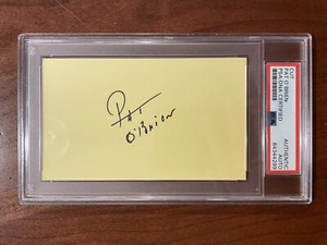 PAT O'BRIEN AUTHENTIC AUTOGRAPH KNUTE ROCKNE ALL AMERICAN 1940 PSA