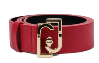 LIU JO AA5237E0058 CINTURA LOGATA HIPS BELT 3,5CM X0644 ROSSO POMPEIANO ECOPELLE