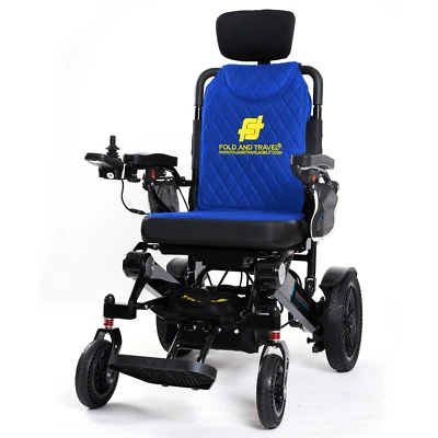 Fold And Travel Auto Recline Lightweight Foldable Electric Power Wheelchair - Image 1 of 4