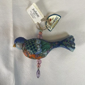 Raro 2007 Jim Shore azul, pájaro adorno de Navidad - Imagen 1 de 8