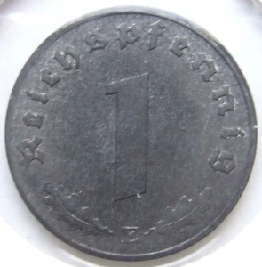 Münze Deutsches Reich 3. reich 1 Reichspfennig 1945 e in fast Stempelglanz - Picture 1 of 2
