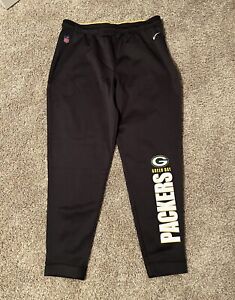 Nike NFL Green Bay Packers Team Issued Gray Heavy Therma-Fit Sweat Pants  XL