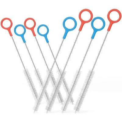 Juego de 8 cepillos de limpieza de alta resistencia limpiadores de pajita extra largos para metal y pla Foto 1 de 4