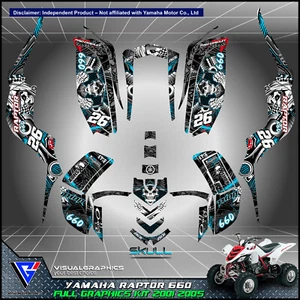 YAMAHA RAPTOR 660R GRAPHICS KIT 2001 2002 2003 2004 2005 DECALS STICKERS ATV - Picture 1 of 1