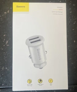 Baseus Dual USB Fast Car Charger 5V/3.1A For iPhone X XR XS 8 Samsung S8 S9 S10 - Picture 1 of 3
