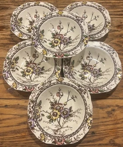 6 cuencos de bayas Alfred Meakin England Medway Decor Transferware 5,5" MARIPOSA - Imagen 1 de 22