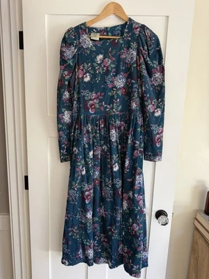 Vintage Laura Ashley 80s Cotton Fine Corduroy Made In Great Britain Sz 10 - Image 1 of 4