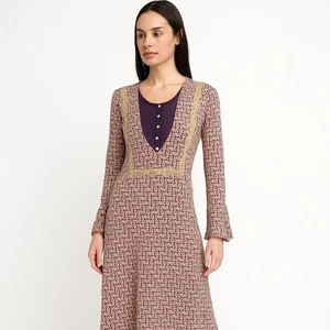 APRIL CORNELL VTG romantisches Cottagecore ditsy geblümtes Kleid mit eckigem Ausschnitt M - Bild 1 von 14