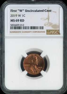 2019-W Lincoln Shield Cent NGC MS69 RD Quality - Image 1 of 2