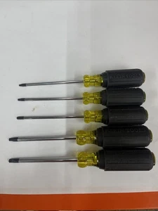Klein Tools 5-Piece Torx Screwdriver Set- Cushion Grip Handles USA T15 20 25 27 - Picture 1 of 7