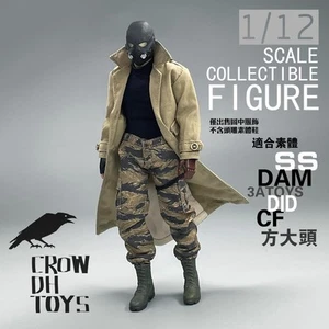 Abrigo largo masculino 1/12 rompevientos abrigo ropa ajuste figura de acción juguete corporal 6"" - Imagen 1 de 10
