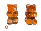 Very rare 1990er Leonardo Familie Gummibär 2 Figuren aus Glas 9cm 0,9 KG