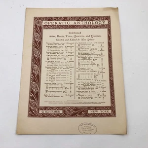 Antología operística My Heart At Thy Sweet Voice 1911 para voz y piano 10 páginas - Imagen 1 de 7