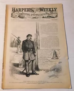 1875 HARPER'S WEEKLY Vol XIX No. 944 - THOMAS NAST, LINTON - LOUISIANA trouble - Foto 1 di 4