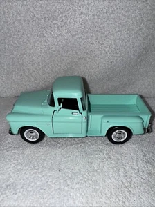 VTG 1955 Chevrolet Stepside 3100 Pickup Truck, Mint Green 1:36 Diecast Model - Picture 1 of 5