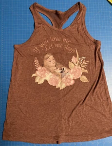 Disney Sleeping Beauty Tank Top Let Me Sleep JR Size Medium - Picture 1 of 8