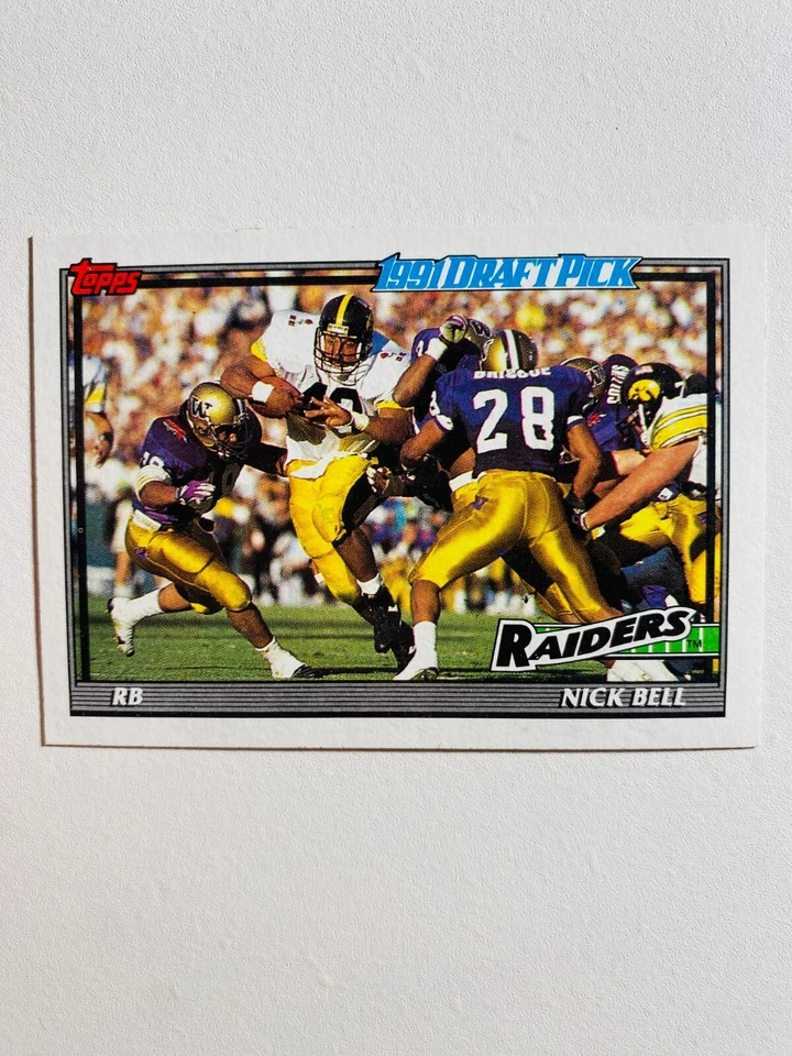 1991 TOPPS #107 NICK BELL ROOKIE NM-MT NFL FOOTBALL CARD - Image 1 of 1