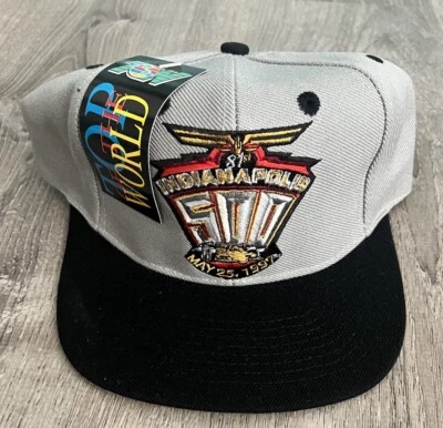 Gorra de colección Indianapolis Indy 500 Race Snapback bordada gris carreras negra 1997 Foto 1 de 4