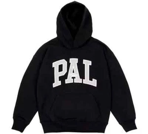 Palace x Gap Kids Hoodie Hood Black/Grey Hooded Sweatshirt Youth Sz Medium (8) - Picture 1 of 2