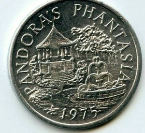Mardi Gras Doubloon Krewe of Pandora 1975 Aluminum - Imagen 1 de 2
