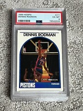 PSA 6 BASKETBALL CARD 1989 HOOPS HOF DENNIS RODMAN DETROIT PISTONS