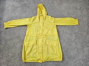 A/X Armani Exchange Windbreaker Coat Wmn Sz M/Yellow Hooded Button Jacket - Picture 1 of 15
