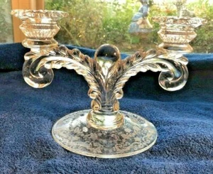 Cambridge Chantilly Double Candle on Martha Blank - Picture 1 of 4