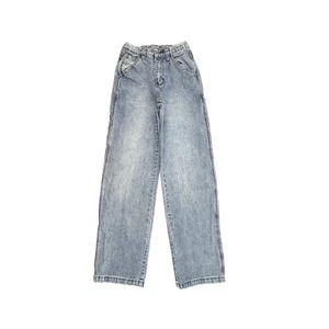 John Galt Carpenter Straight Adjustable Waist Women's size S Blue Denim jeans - Picture 1 of 3