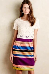 0  Anthropologie Weston Striped Lace Top "Carolina Dress" $168 SOLD OUT - Picture 1 of 9