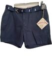 JAMAICA BAY shorts 4 pockets 2 slits  belt military blue size 16 P NWT