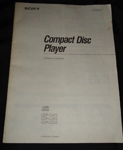Sony CDP-C425 CDP-C325 CDP-C225 Compact Disc Digital Audio Player NUR HANDBUCH - Bild 1 von 5